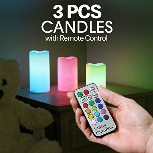 Decorative LED Luma Candles - Set of 3