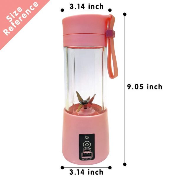 6 Blades Portable USB Electric Juicer with Power bank