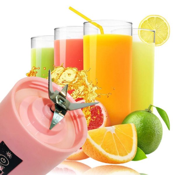 6 Blades Portable USB Electric Juicer with Power bank
