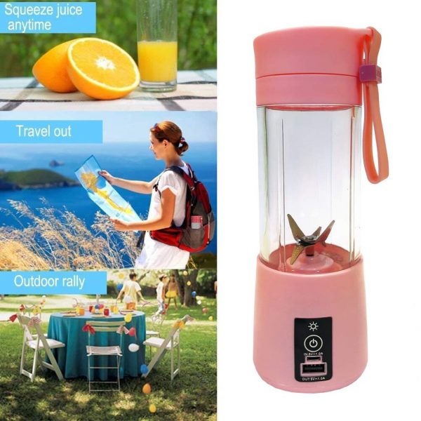 6 Blades Portable USB Electric Juicer with Power bank