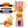 6 Blades Portable USB Electric Juicer with Power bank