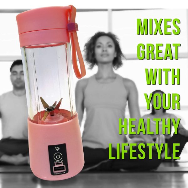6 Blades Portable USB Electric Juicer with Power bank
