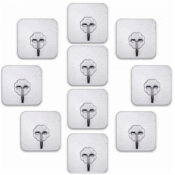 Multi-Purpose Wall Mounted Self-Adhesive Hooks