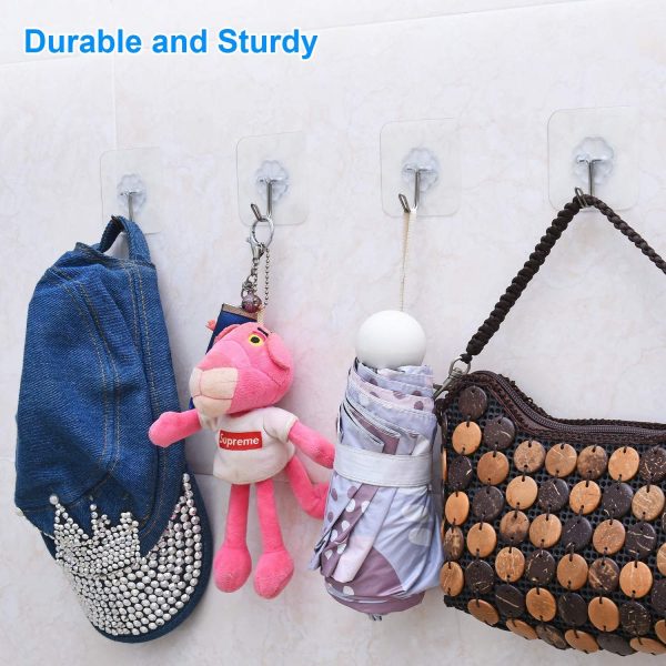 Multi-Purpose Wall Mounted Self-Adhesive Hooks