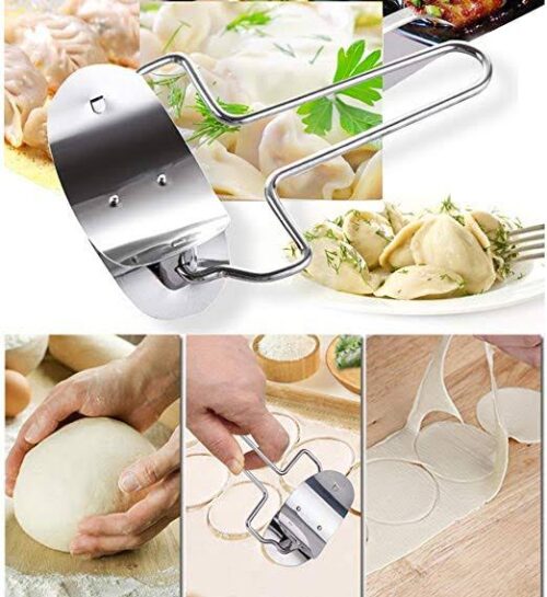 Stainless Steel Poori Cutter / Dumpling Cover Cutter Combo (Set of 2 : 1 Small Cutter & 1 Big Cutter )