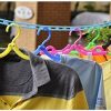 Windproof Anti-Slip Clothes Drying Nylon Rope with Hooks - 5 Meter