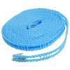 Windproof Anti-Slip Clothes Drying Nylon Rope with Hooks - 5 Meter