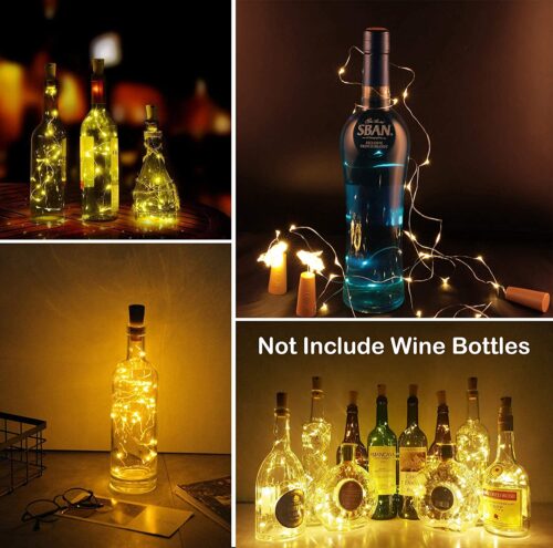 20 LED Bottle Cork String Lights - 2 Meter - Pack of 5