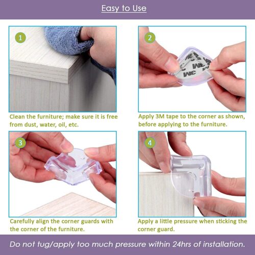 Corner Safety Silicon Edge Protector with Smiley Shape