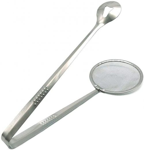 Stainless Steel 2 in 1 Frying Strainer Tong