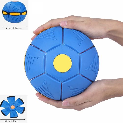Magic Transforming Flat Frisbee UFO Ball with LED Lights - Random Color: