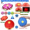 Magic Transforming Flat Frisbee UFO Ball with LED Lights - Random Color:
