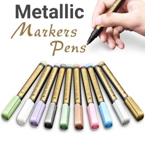 Metallic Marker Pens - 10 Colors