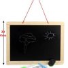 Double-sided Wooden Slate with Whiteboard & Blackboard (40 x 30 x 2 Cms)