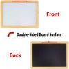 Double-sided Wooden Slate with Whiteboard & Blackboard (40 x 30 x 2 Cms)