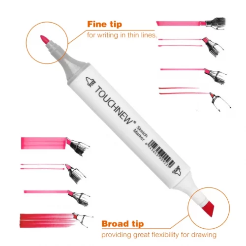 Dual Tip Touch Markers - Set of 12 Colors