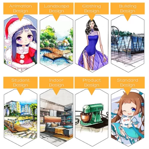 Dual Tip Touch Markers - Set of 12 Colors