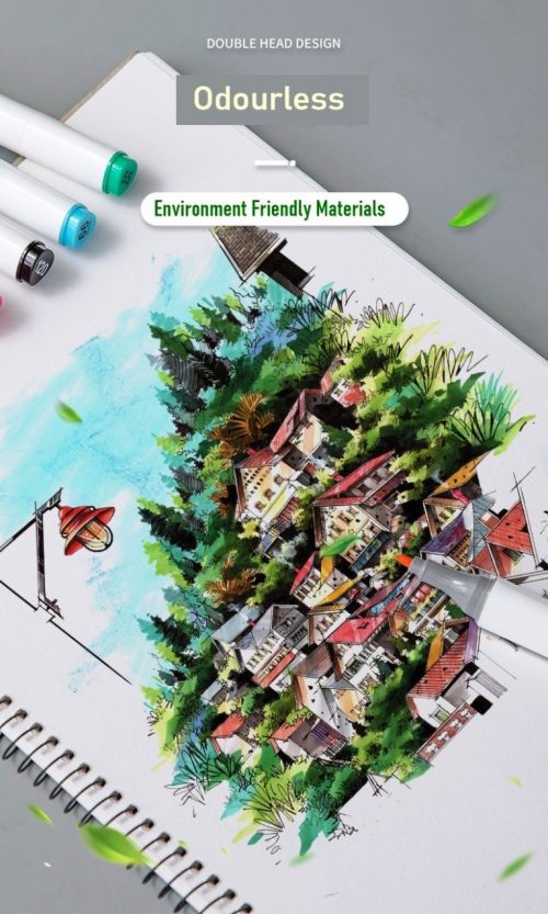 Dual Tip Touch Markers - Set of 12 Colors