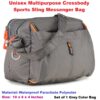 Unisex Crossbody Sports Sling Messenger Bag - Horizontal