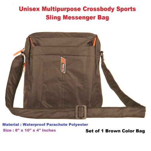 Unisex Crossbody Sports Sling Messenger Bag - Vertical