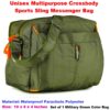 Unisex Crossbody Sports Sling Messenger Bag - Horizontal