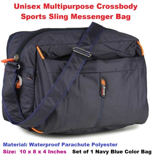 Unisex Crossbody Sports Sling Messenger Bag - Horizontal