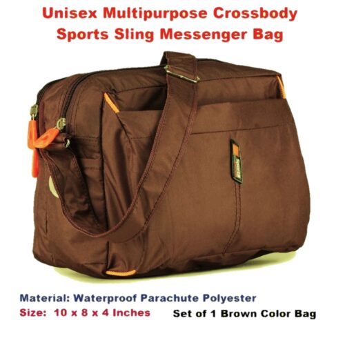 Unisex Crossbody Sports Sling Messenger Bag - Horizontal