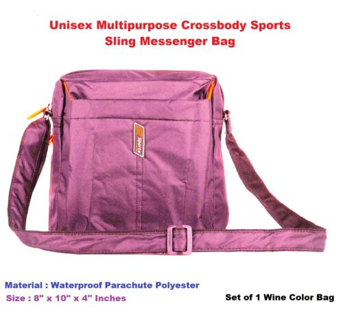 Unisex Crossbody Sports Sling Messenger Bag - Vertical