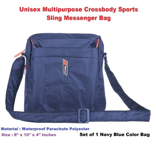 Unisex Crossbody Sports Sling Messenger Bag - Vertical