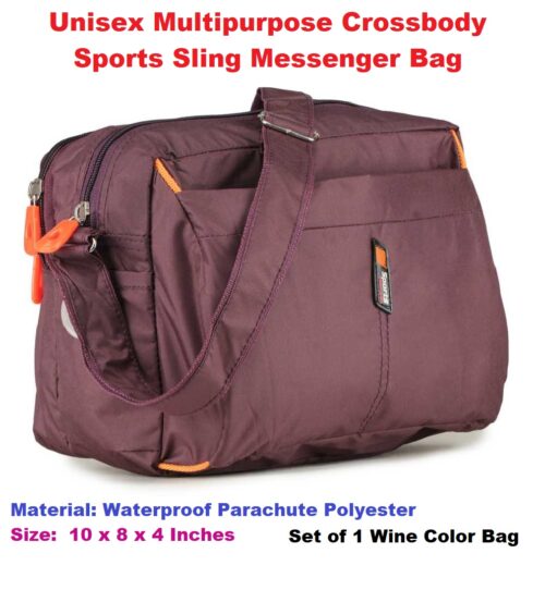 Unisex Crossbody Sports Sling Messenger Bag - Horizontal