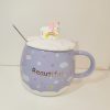 Rainbow Unicorn Ceramic Mug with Spoon: