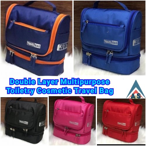 Double Layer Multipurpose Toiletry Cosmetic Travel Bag