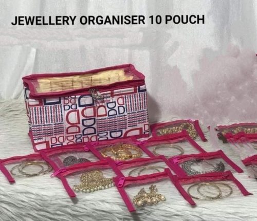 Jewellery Organiser with10 Pouches