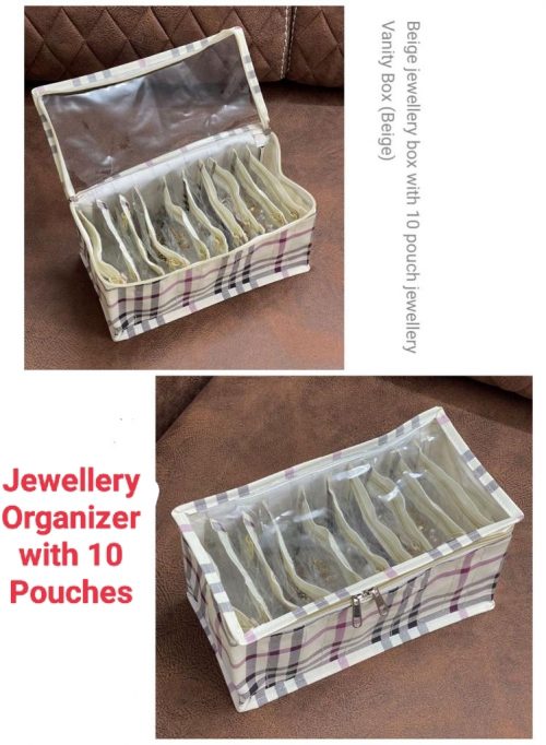 Jewellery Organiser with10 Pouches