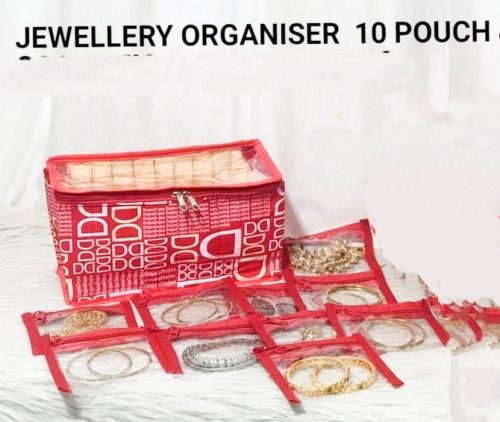 Jewellery Organiser with10 Pouches