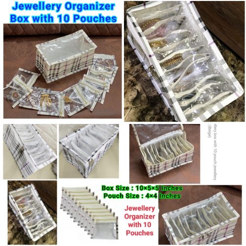 Jewellery Organiser with10 Pouches