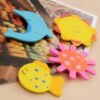 48 Pieces Cute Funny Wooden Fridge Magnet Stickers for Kids