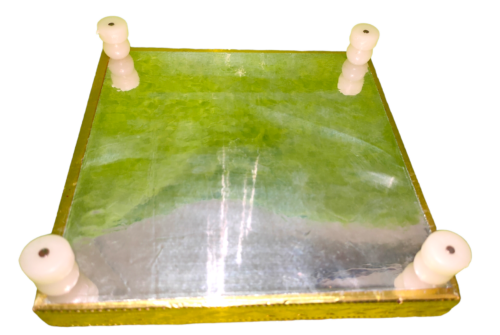Golden Meenakari Chowki / Bajot / Chaurang With PVC Legs