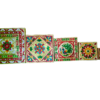 Golden Meenakari Chowki / Bajot / Chaurang With PVC Legs