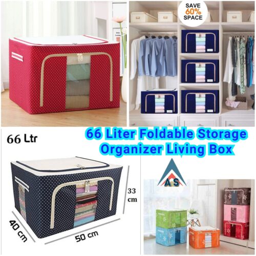 66 Liter Foldable Storage Organizer Living Box