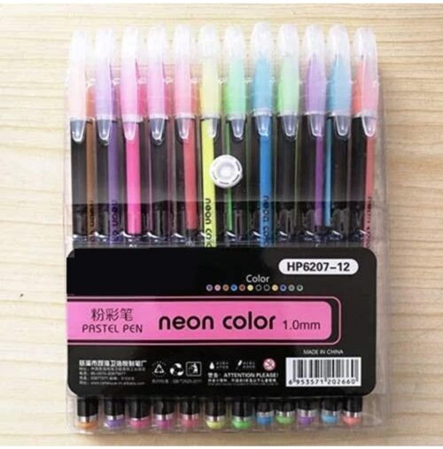 Neon Color _ Pastel Pens - Set of 12