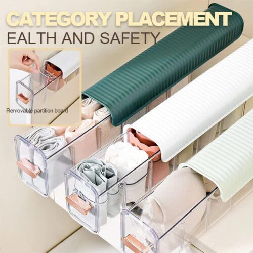 Clear Wall Mounted 5 Grid Drawer Organizer