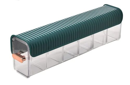 Clear Wall Mounted 5 Grid Drawer Organizer