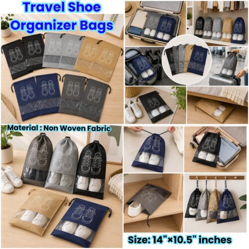 Alternative view of Travel Shoe Organizer Bags - Pack of 10 Bags -  Random Assorted Colors