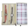 6 Compartments Foldable Watch Storage Organizer Roll On Pouch