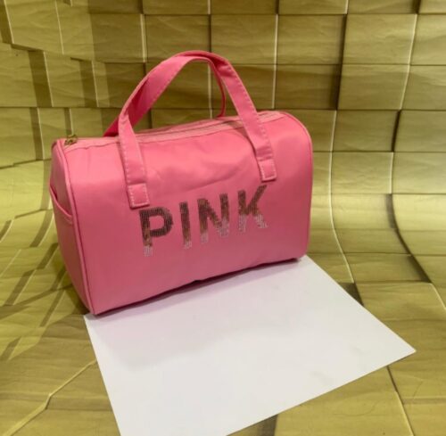 PINK Mini Duffle Cosmetic Bag