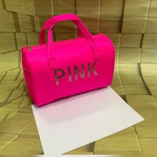 PINK Mini Duffle Cosmetic Bag