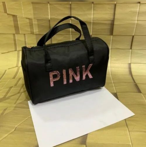 PINK Mini Duffle Cosmetic Bag