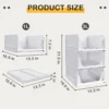 PVC Foldable Stackable Drawer Storage Organizer 3 Layer Rack