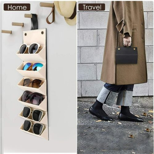 6 Slot Portable Foldable Eyeglasses / Sunglasses / Goggle Organizer Box